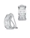 Genevive Silver Cz Drop Earrings