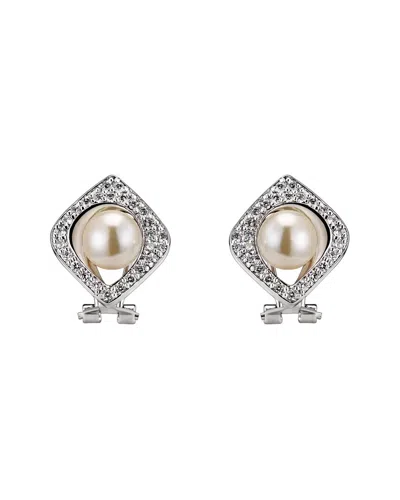 Genevive Silver Cz Drop Earrings In Metallic