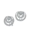 Genevive Silver Cz Drop Earrings
