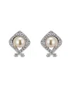 Genevive Silver Cz Drop Earrings