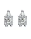 Genevive Silver Cz Drop Earrings