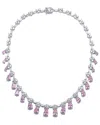 Genevive Silver Cz Drop Necklace No Color No Color In Metallic