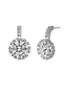 Genevive Silver Cz Earrings In Silver