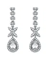 Genevive Silver Cz Earrings In Silver