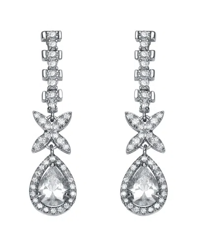 GENEVIVE GENEVIVE SILVER CZ EARRINGS