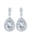 Genevive Silver Cz Earrings In Silver