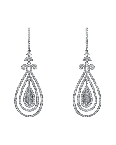 Genevive Silver Cz Earrings