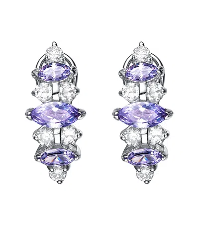 Genevive Silver Cz Earrings