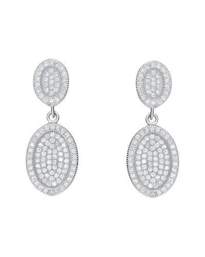 Genevive Silver Cz Earrings In Metallic