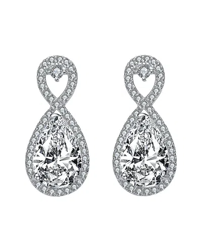 Genevive Silver Cz Earrings In Metallic