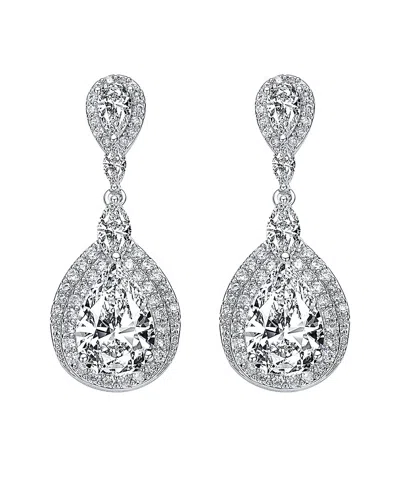 Genevive Silver Cz Earrings