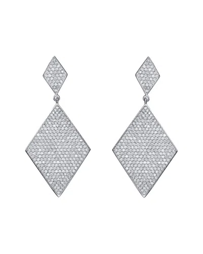Genevive Silver Cz Earrings