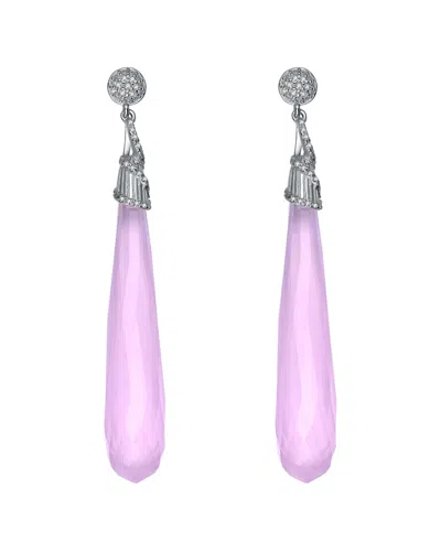 Genevive Silver Cz Earrings