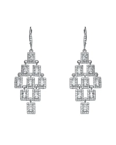 Genevive Silver Cz Earrings