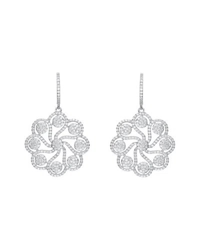 Genevive Silver Cz Earrings