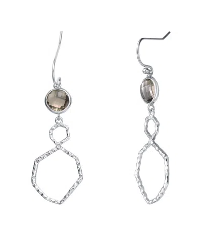 Genevive Silver Cz Earrings