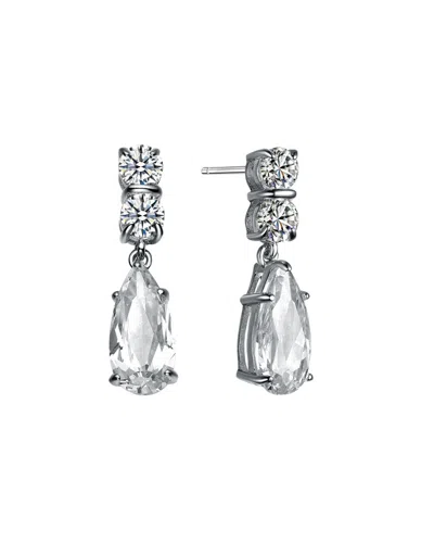 Genevive Silver Cz Earrings
