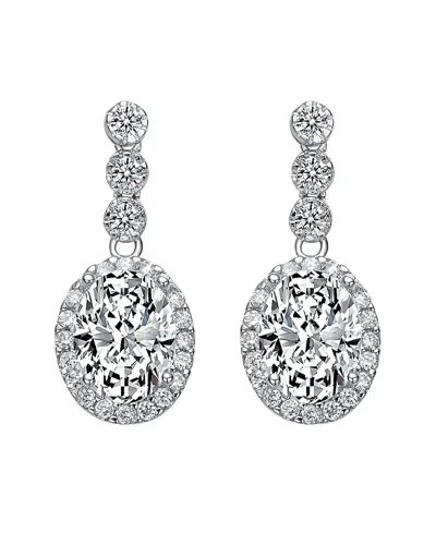 Genevive Silver Cz Earrings