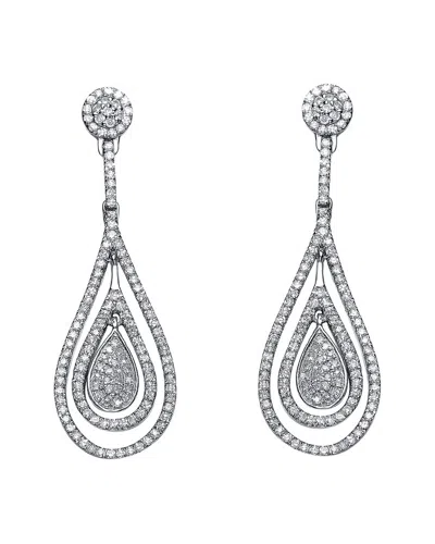 Genevive Silver Cz Earrings