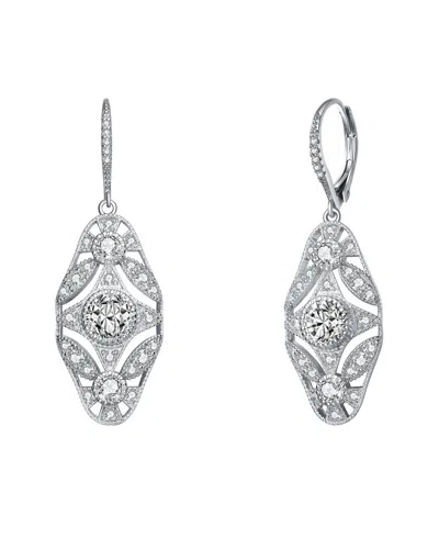 Genevive Silver Cz Earrings