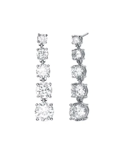 Genevive Silver Cz Earrings