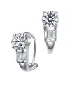 Genevive Silver Cz Earrings