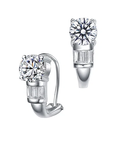 Genevive Silver Cz Earrings