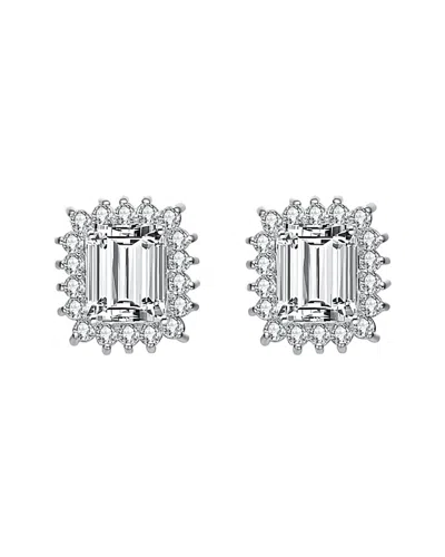 GENEVIVE GENEVIVE SILVER CZ EARRINGS