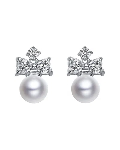 Genevive Silver Cz Earrings In Metallic