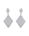 Genevive Silver Cz Earrings