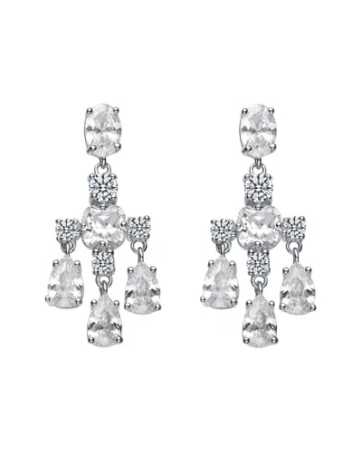 Genevive Silver Cz Earrings