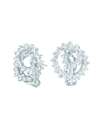 GENEVIVE GENEVIVE SILVER CZ EARRINGS