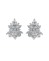 Genevive Silver Cz Earrings