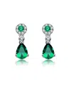 Genevive Silver Cz Earrings