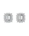 Genevive Silver Cz Earrings