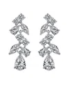 Genevive Silver Cz Earrings