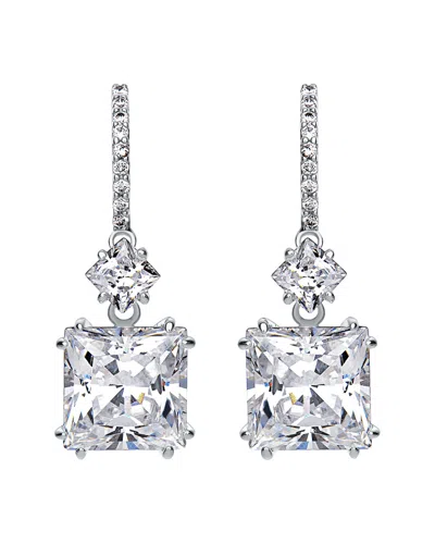 Genevive Silver Cz Earrings In Metallic