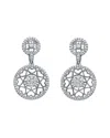 Genevive Silver Cz Earrings In Transparent