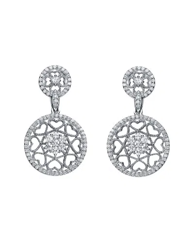 GENEVIVE GENEVIVE SILVER CZ EARRINGS