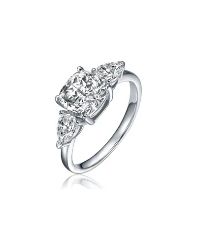 GENEVIVE GENEVIVE SILVER CZ ENGAGEMENT RING