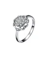 Genevive Silver Cz Flower Ring