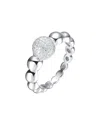 Genevive Silver Cz Graduated Bubble Ring