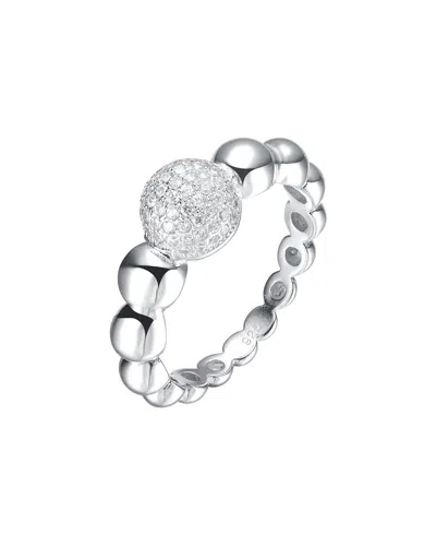 Genevive Silver Cz Graduated Bubble Ring