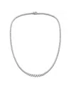 Genevive Silver Cz Graduated Tennis Necklace
