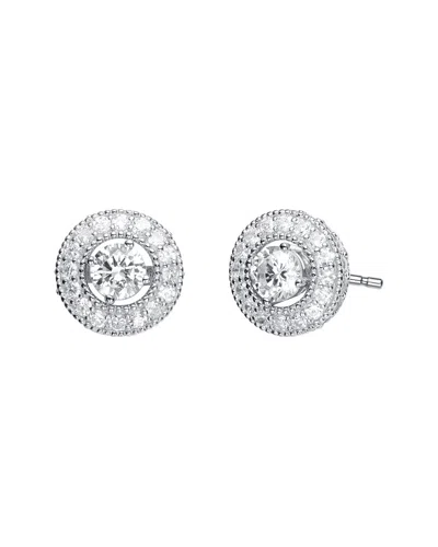 Genevive Silver Cz Halo Studs