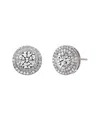 Genevive Silver Cz Halo Studs