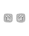 Genevive Silver Cz Halo Studs