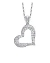Genevive Silver Cz Heart Pendant