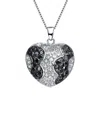 Genevive Silver Cz Heart Pendant