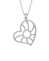 Genevive Silver Cz Heart Pendant